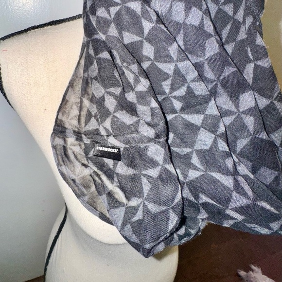 Starbucks Accessories - Starbucks Casual Black and Gray Geometric Scarf